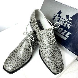 Vintage Alligator Oxford Formal Grey Dress Zoot Suit Shoe Rare OOAK NWOT